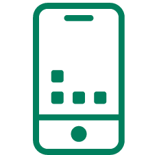 Icon für mobile Lösungen für die Zutrittskontrolle