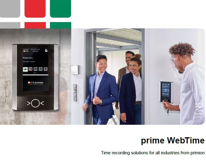 Brochure for prime WebTime - solution for time & attendance