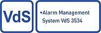 Logo VdS certification 3534 for alarm management systems