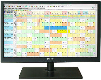 Computer screen showing the software prime PEP for workforce scheduling