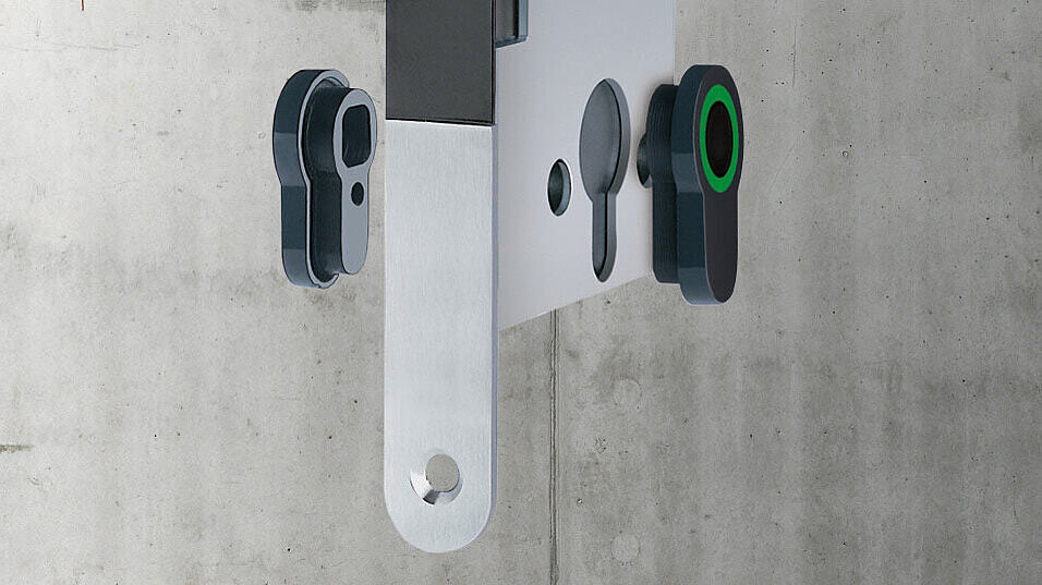 pKT Comfort system solid leaf door - lock for access control 