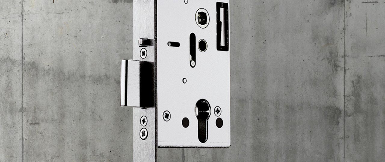Electromechanical safety locks with self-locking and panic function for security systems